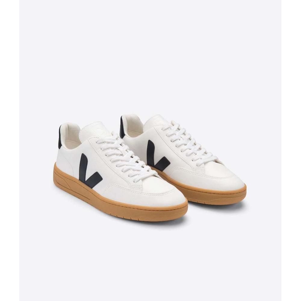 Αθλητικά Παπούτσια γυναικεια Veja V-12 LEATHER White/Black | GR 667CTV